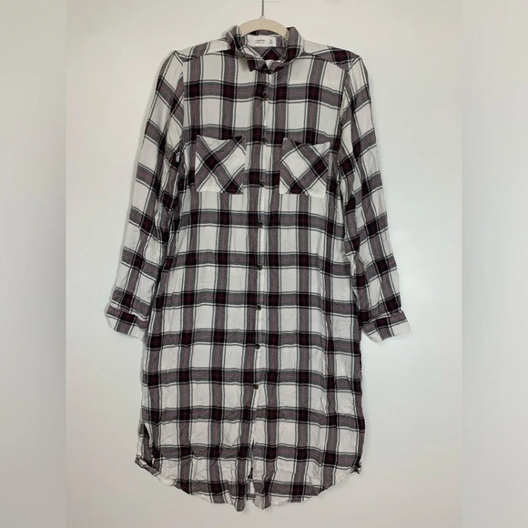 Maurices Duster Relaxed Fit button  front Academia Plaid Women’s Medium fall - Picture 1 of 13